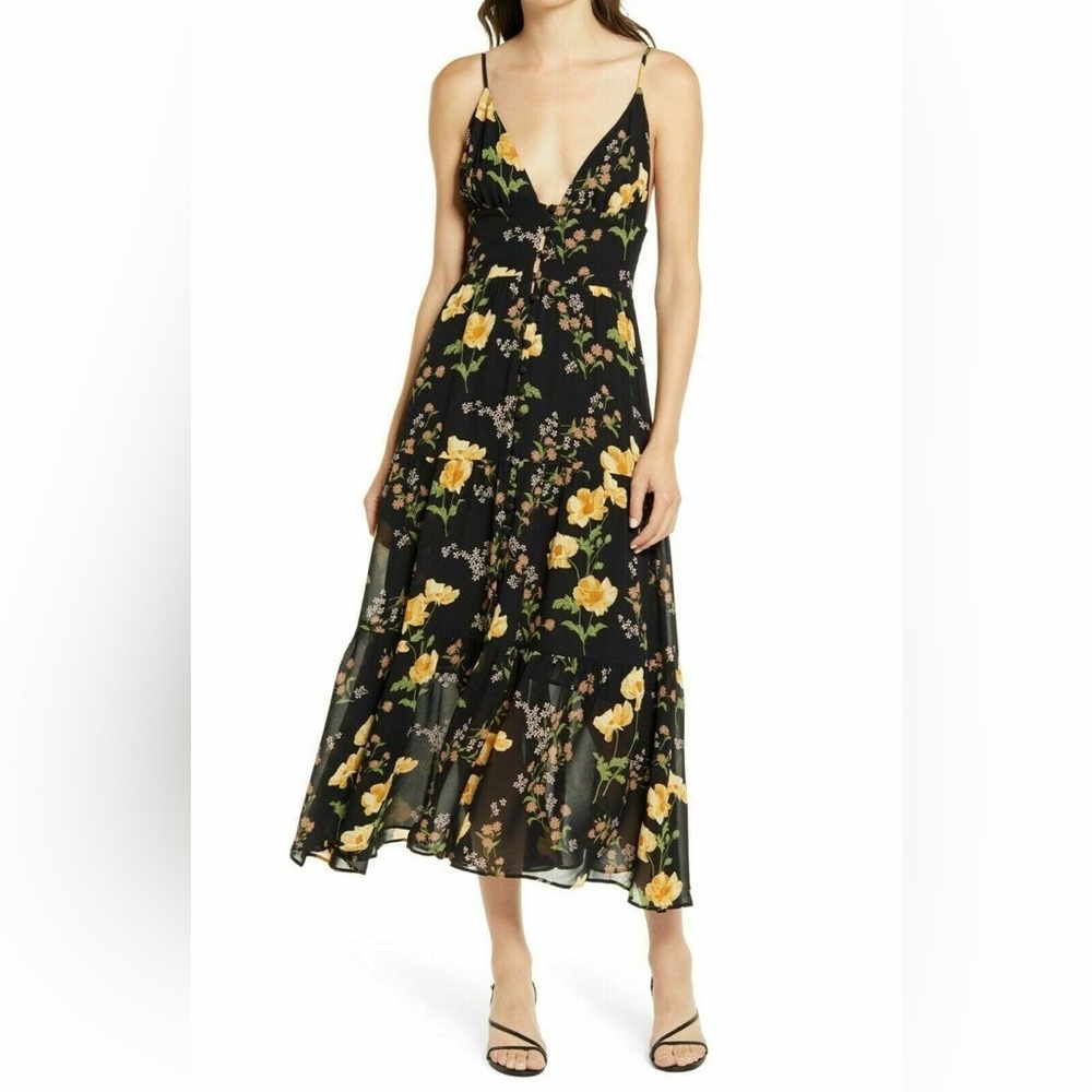 EUC Reformation Jaden Floral Midi Dress